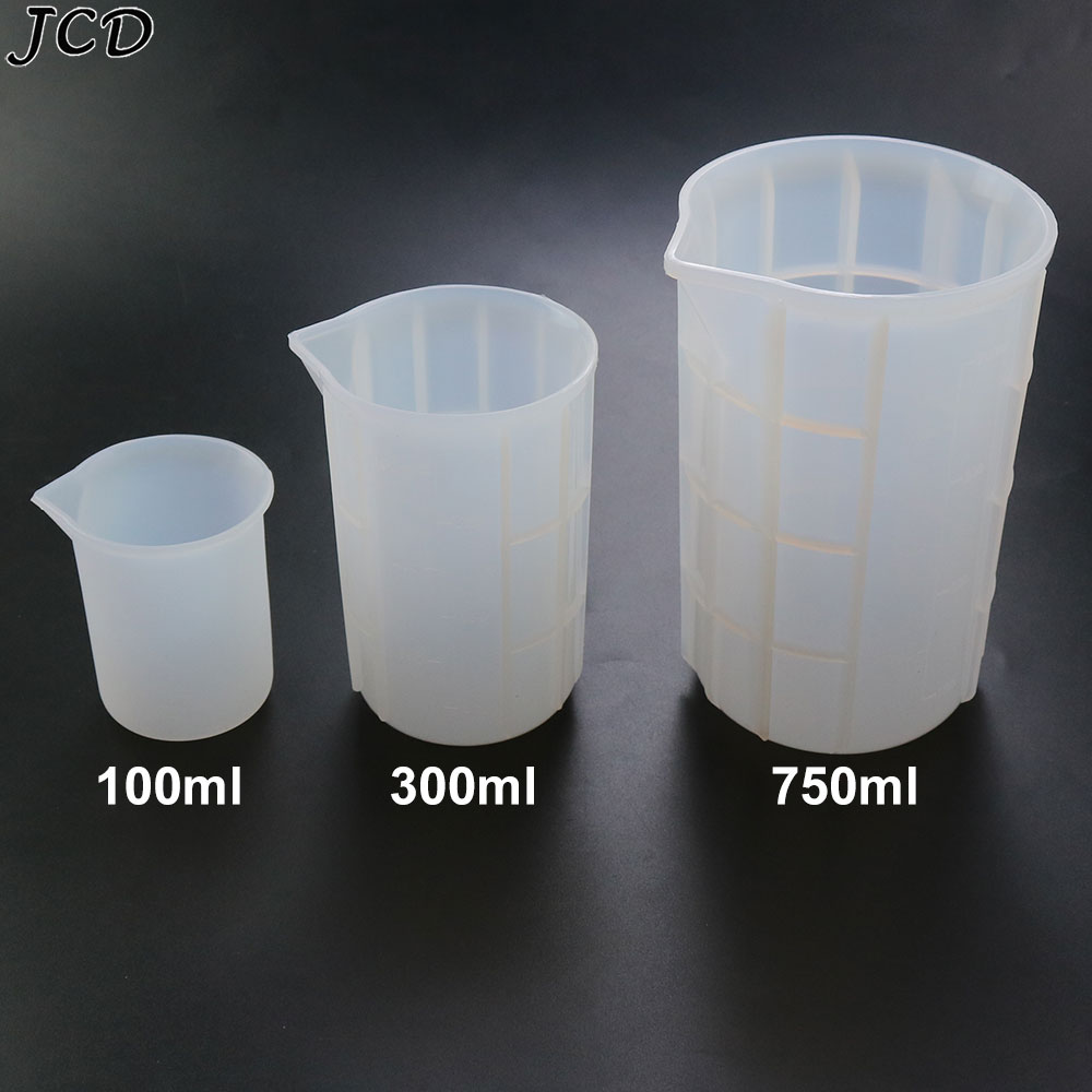 Mixing Cup Silicone - JCD 100 ミリリットル/300 ミリリットル/750 ミリリットルシリコーン計量カップスケール食品グレードのケーキメイク分離カップ DIY