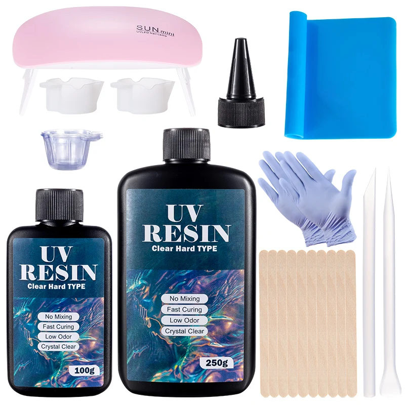 Epoxy Uv Resin Kit - ハード UV 樹脂接着剤キット 高速硬化エポキシ樹脂 UV 接着剤