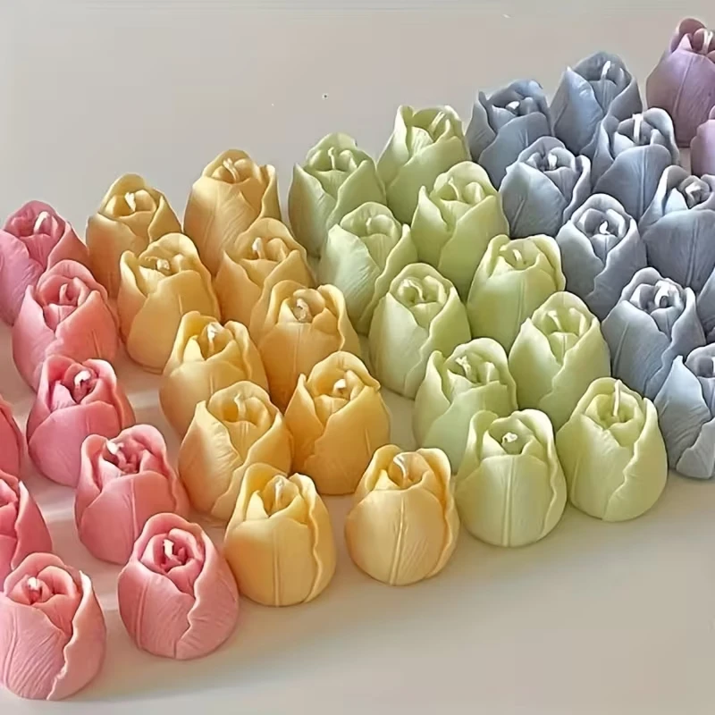最高品質の3Dチューリップの花のつぼみシリコンキャンドル型、 - Resin Craft Ideas のレビューと価格