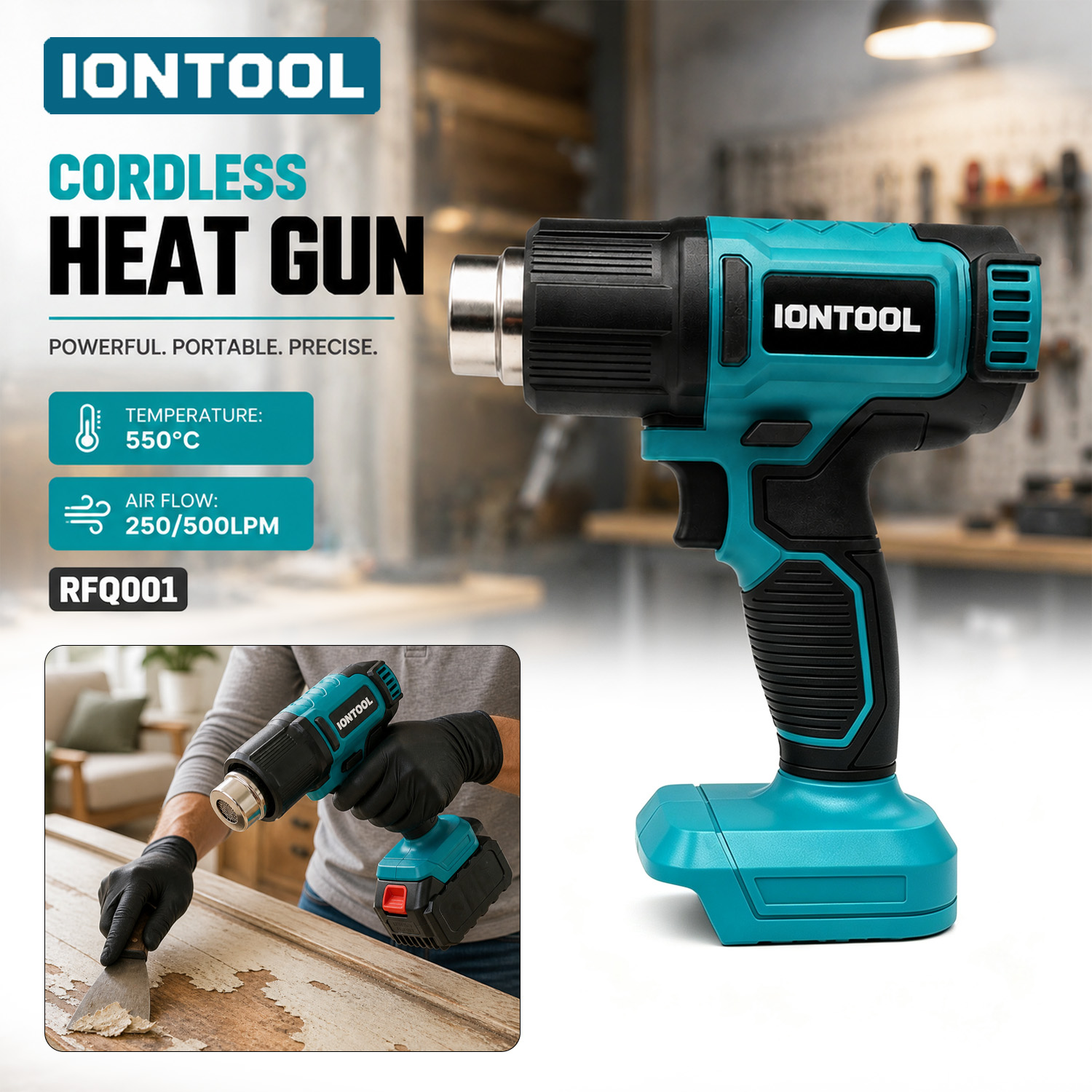 IONTOOL ポータブルコードレスホットエアガン 550  - Heat Gun Small のレビューと価格
