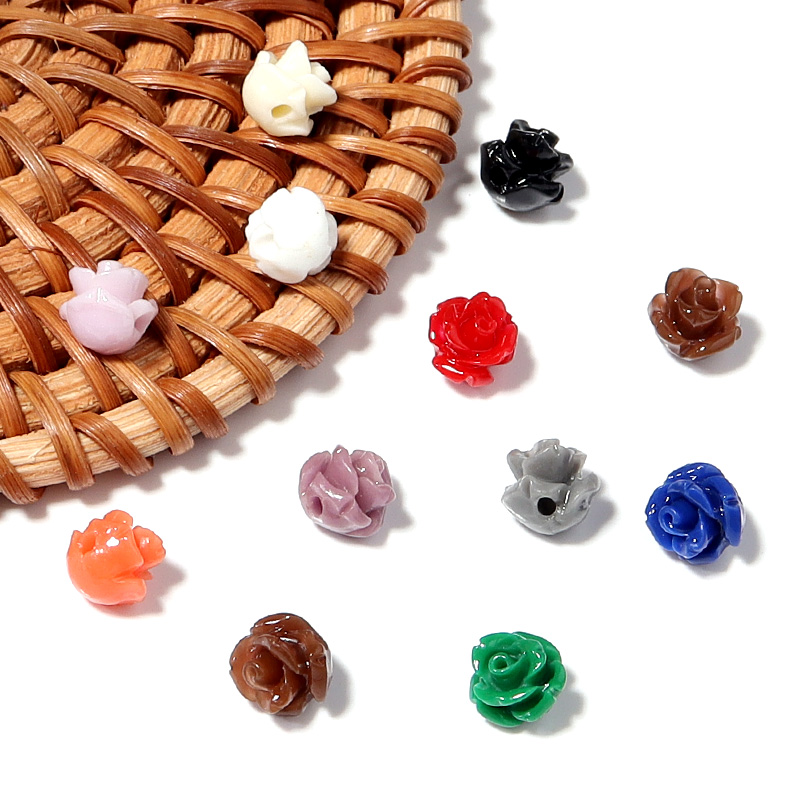 ジュエリー作り用の模造珊瑚ビーズ,色とりどりの人工花,ブレス - Flower Preservation Resin のレビューと価格