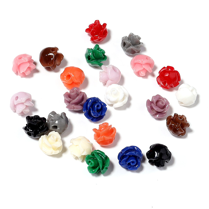 ジュエリー作り用の模造珊瑚ビーズ,色とりどりの人工花,ブレス - Flower Preservation Resin のレビューと価格