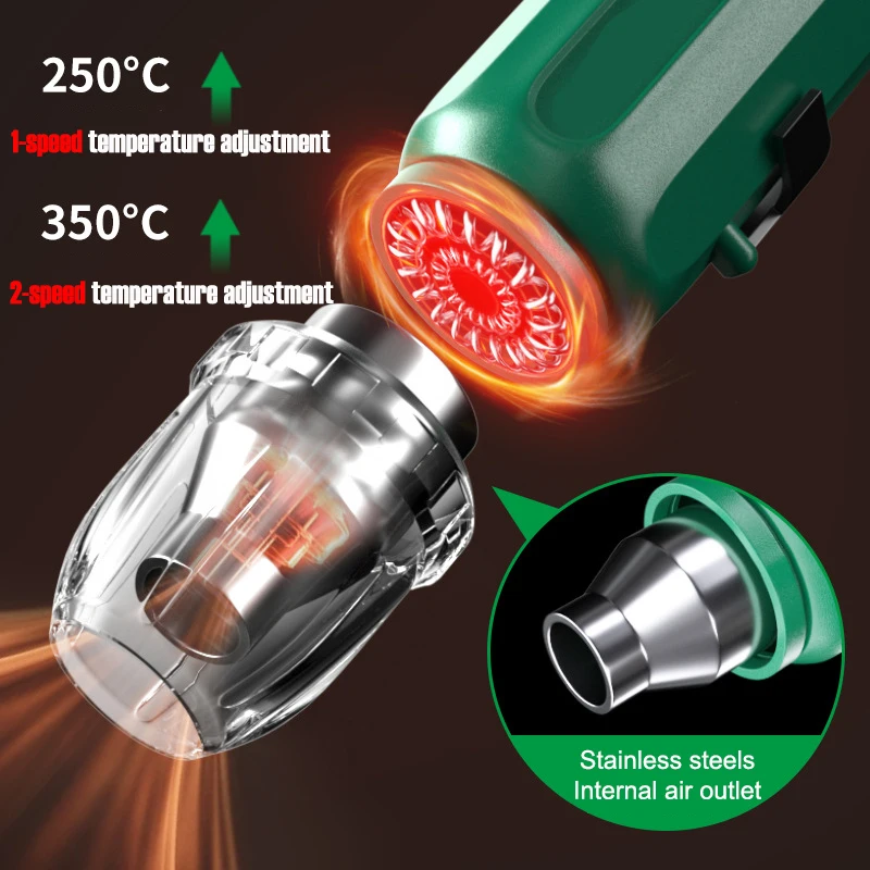 350W 2段階風量調整 ホットエアガン ミニブロワー DI - Heat Gun Small のレビューと価格