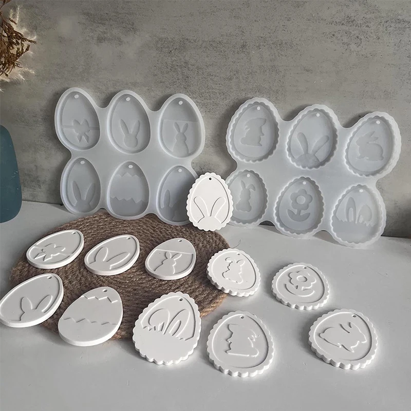 高品質の卵型ウサギペンダントデスクトップデコレーションセメン - Serving Tray Mold のレビューと価格