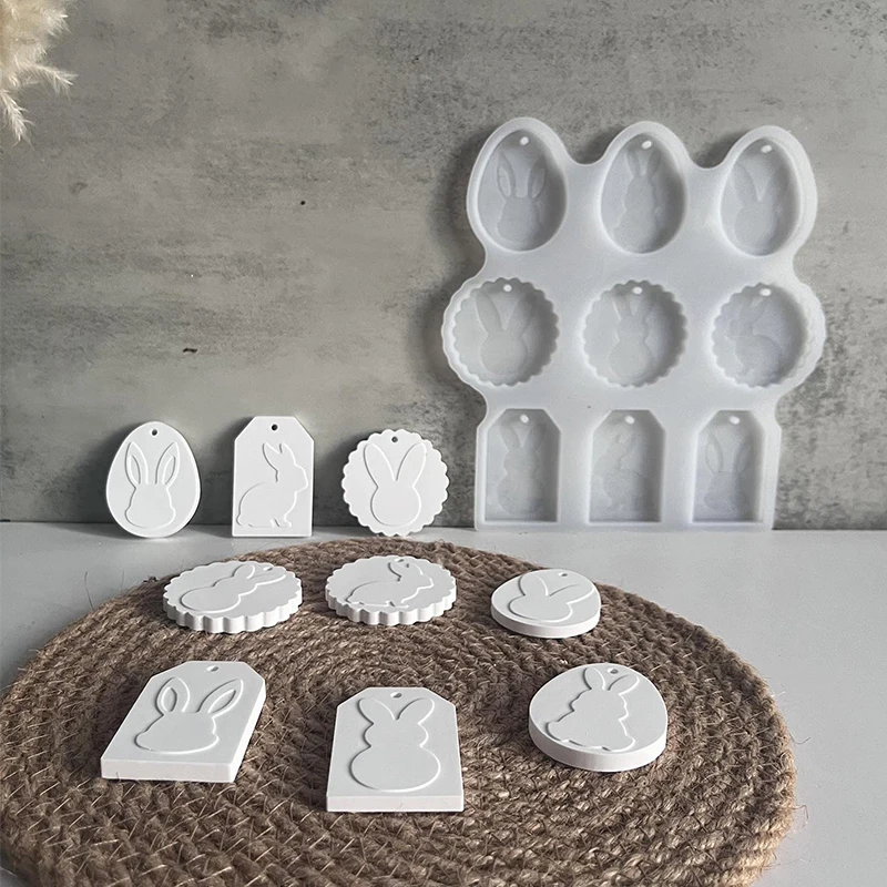 高品質の卵型ウサギペンダントデスクトップデコレーションセメン - Serving Tray Mold のレビューと価格