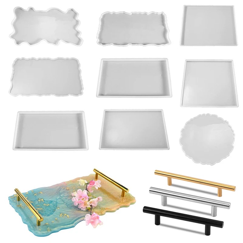 トレイエポキシ樹脂シリコンモールドDIY大型長方形ティープレ - Silicone Mold Tray のレビューと価格