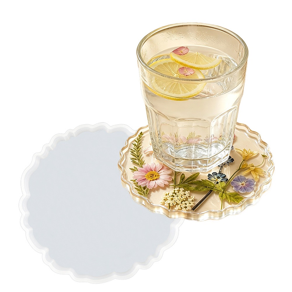 S0325 DIYクリスタルエポキシ樹脂コースターシリコンモ - Flower Preservation Resin のレビューと価格