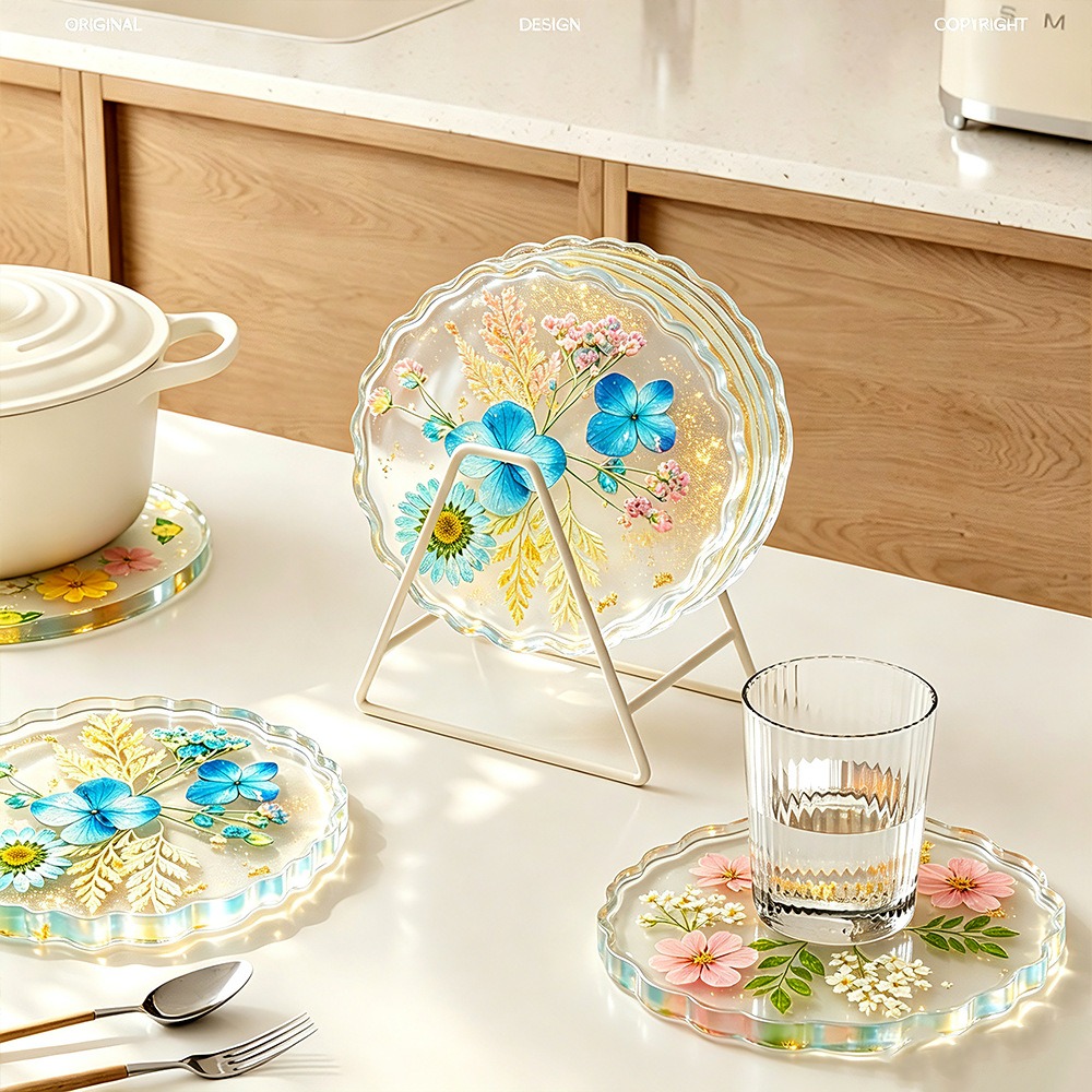 S0325 DIYクリスタルエポキシ樹脂コースターシリコンモ - Flower Preservation Resin のレビューと価格